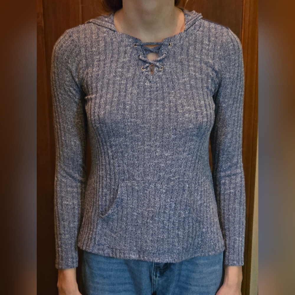 Blue light sweater.